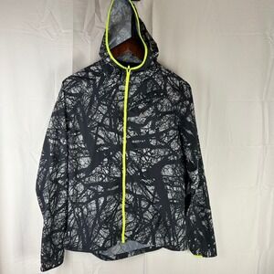 NIKE Womens Black Camo Full Zip Enchanted Impossibly Light Running Jacket Medium